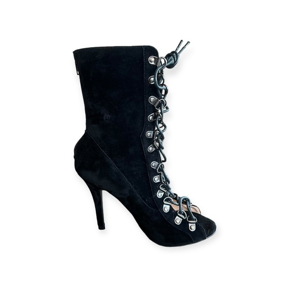 Chase & Chloe shoes boots tie front heels open toe Size 6 - Picture 2 of 11